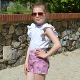 Dívčí kraťasy růžový beton vel. 140