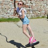 Dívčí kraťasy sv. modrý beton vel. 146