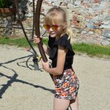 Dívčí kraťasy liška s květy vel. 104