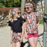 Dívčí kraťasy liška s květy vel. 140