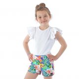 Dívčí kraťasy kolorované květy vel. 110