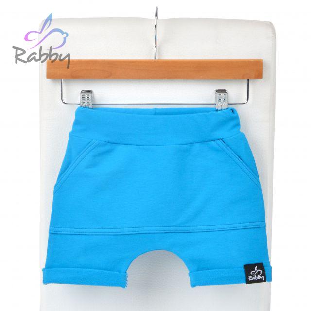 Baggy kraťasy tyrkys s kapsou vel.  56/62