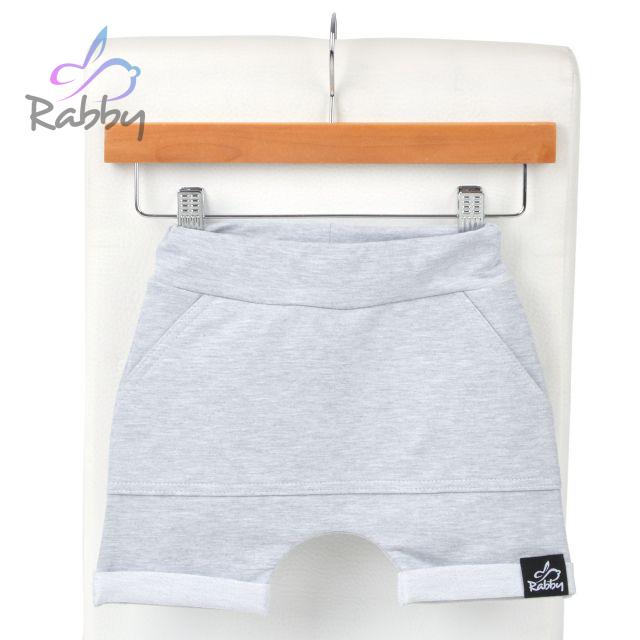 Baggy kraťasy sv. šedé s kapsou vel.  56/62