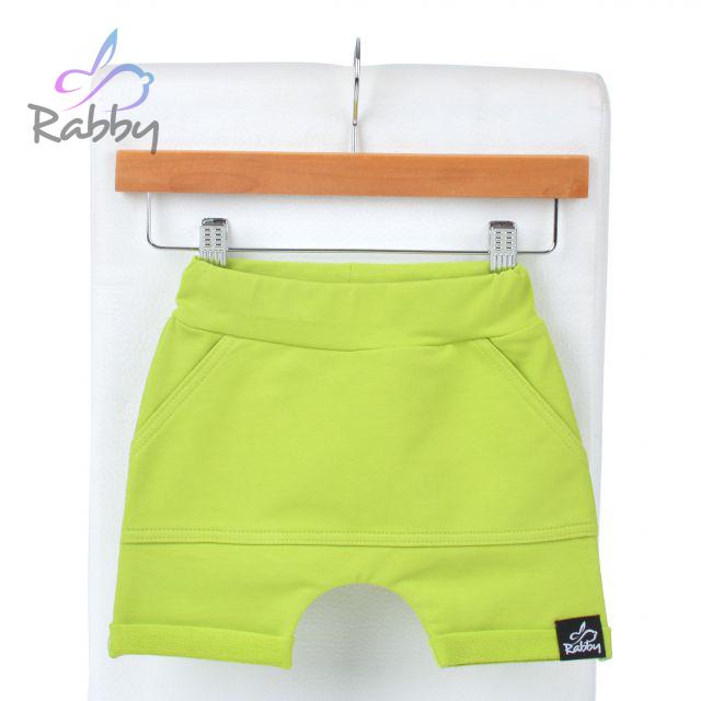 Baggy kraťasy limeta s kapsou vel.  56/62