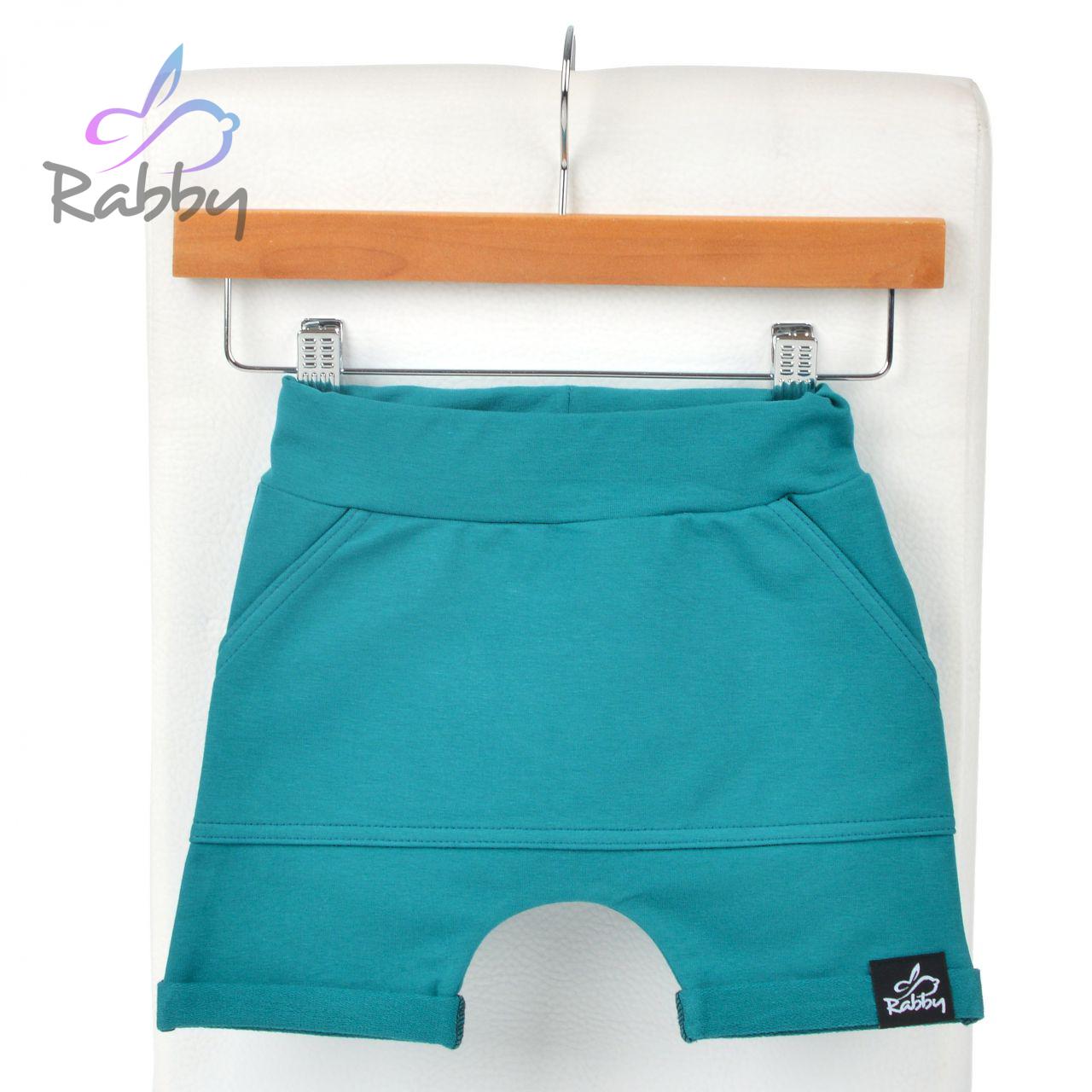 Baggy kraťasy petrolej s kapsou vel.  80/86