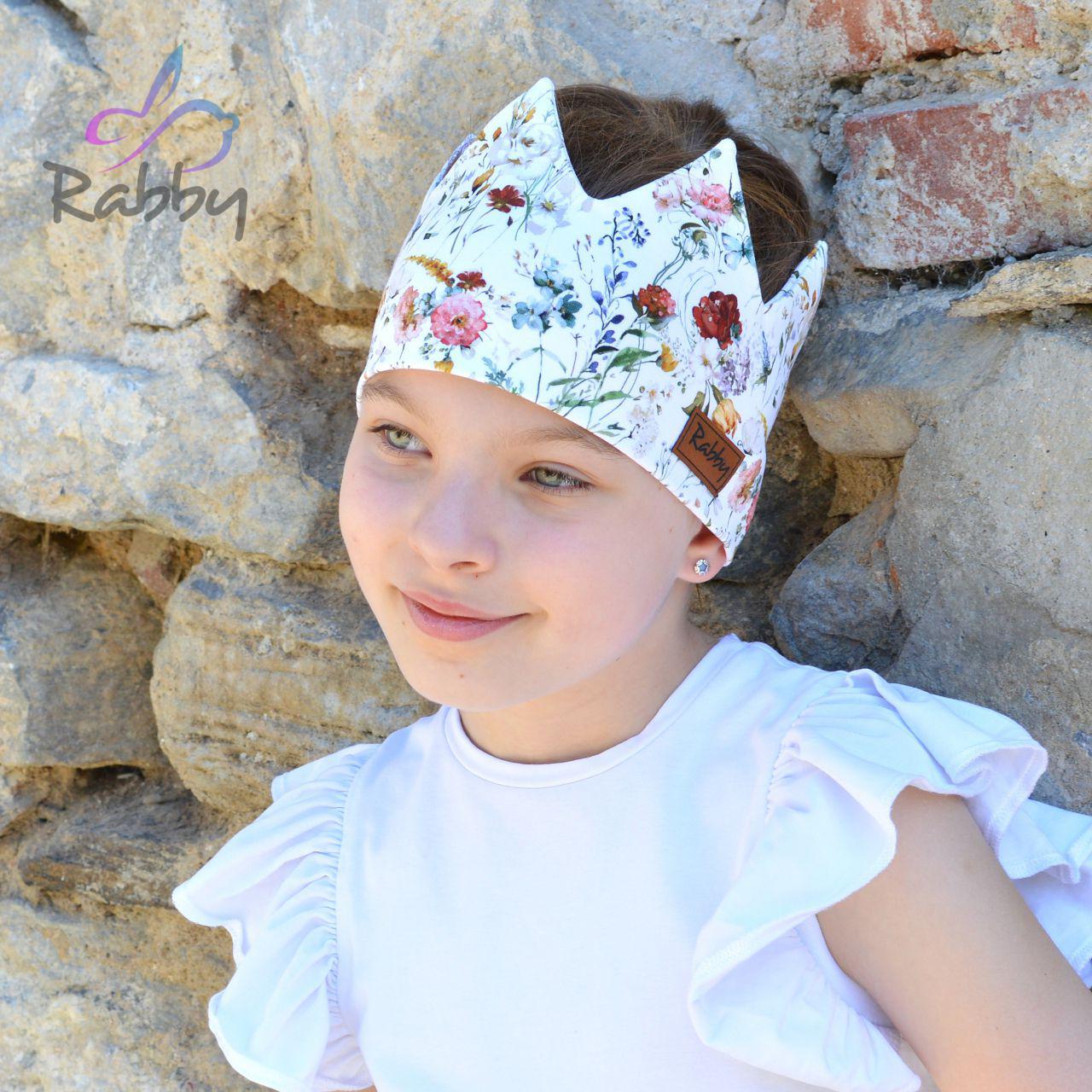 Korunka jemné květy vel. 50 (obvod hlavy 49-52 cm)