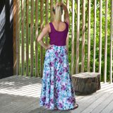 Dámské šaty dlouhé pivoňky na mintu vel. XS