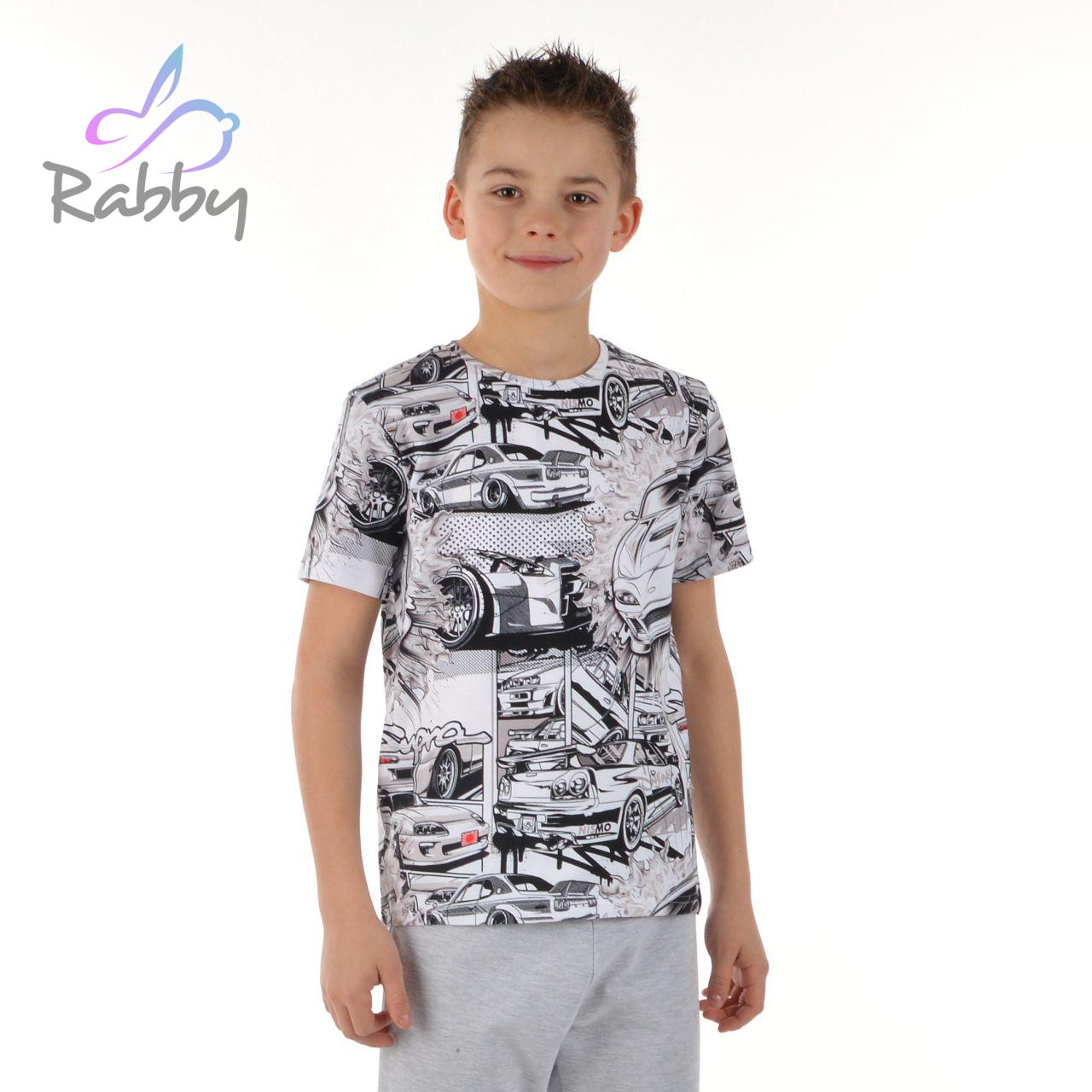 Tričko s krátkým rukávem komiksová auta vel. 110