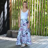 Dámská sukně dlouhá vintage květy vel. XS