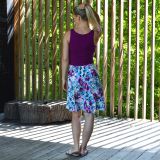 Dámské šaty krátké pivoňky na mintu vel. XS