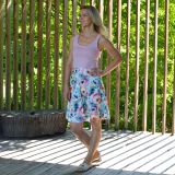 Dámské šaty krátké zelenkavé květy vel. S