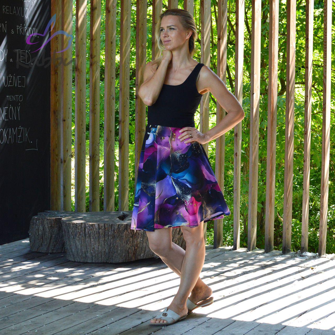 Dámské šaty krátké zlatý mramor vel. M