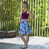 Dámské šaty krátké pivoňky na mintu vel. M