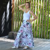 Dámská sukně dlouhá vintage květy vel. M