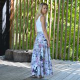 Dámská sukně dlouhá vintage květy vel. L