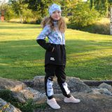 Softshellová parka lístky na mintu vel. 80