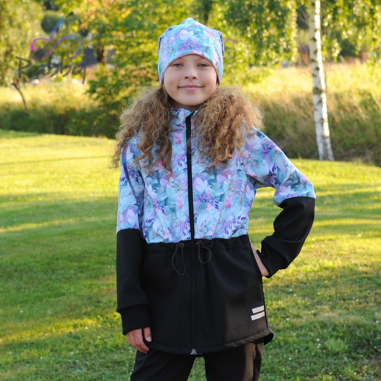 Softshellová parka lístky na mintu vel. 86