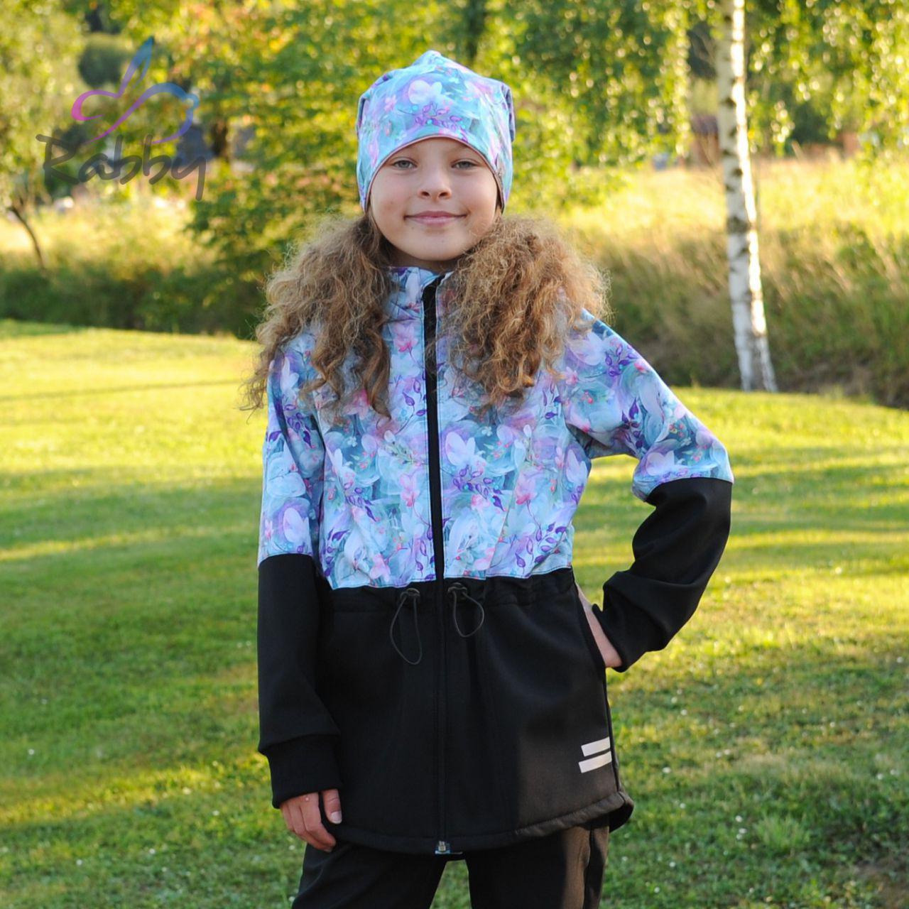 Softshellová parka lístky na mintu vel. 92
