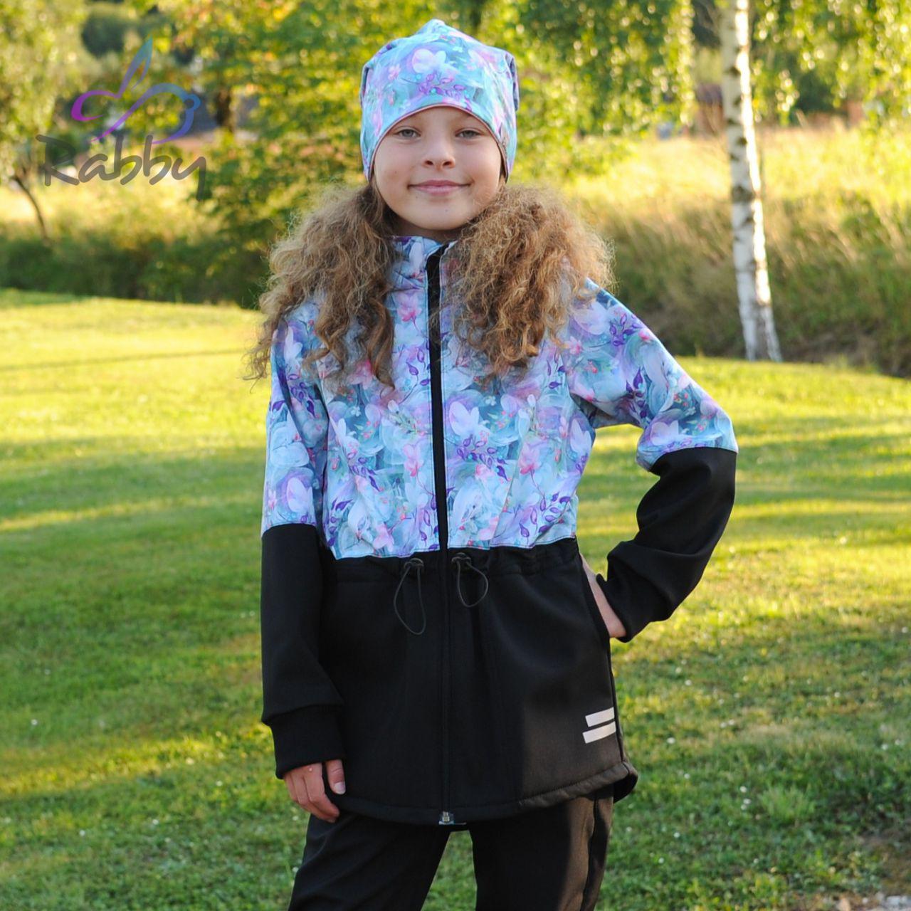 Softshellová parka lístky na mintu vel. 110