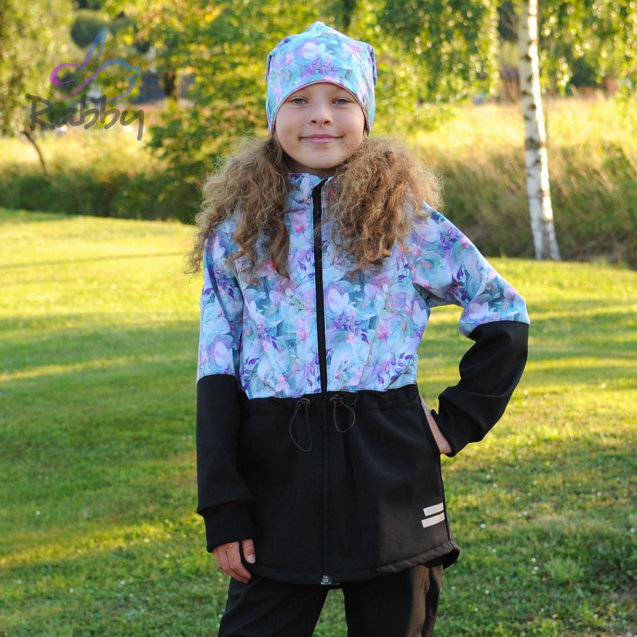 Softshellová parka lístky na mintu vel. 146