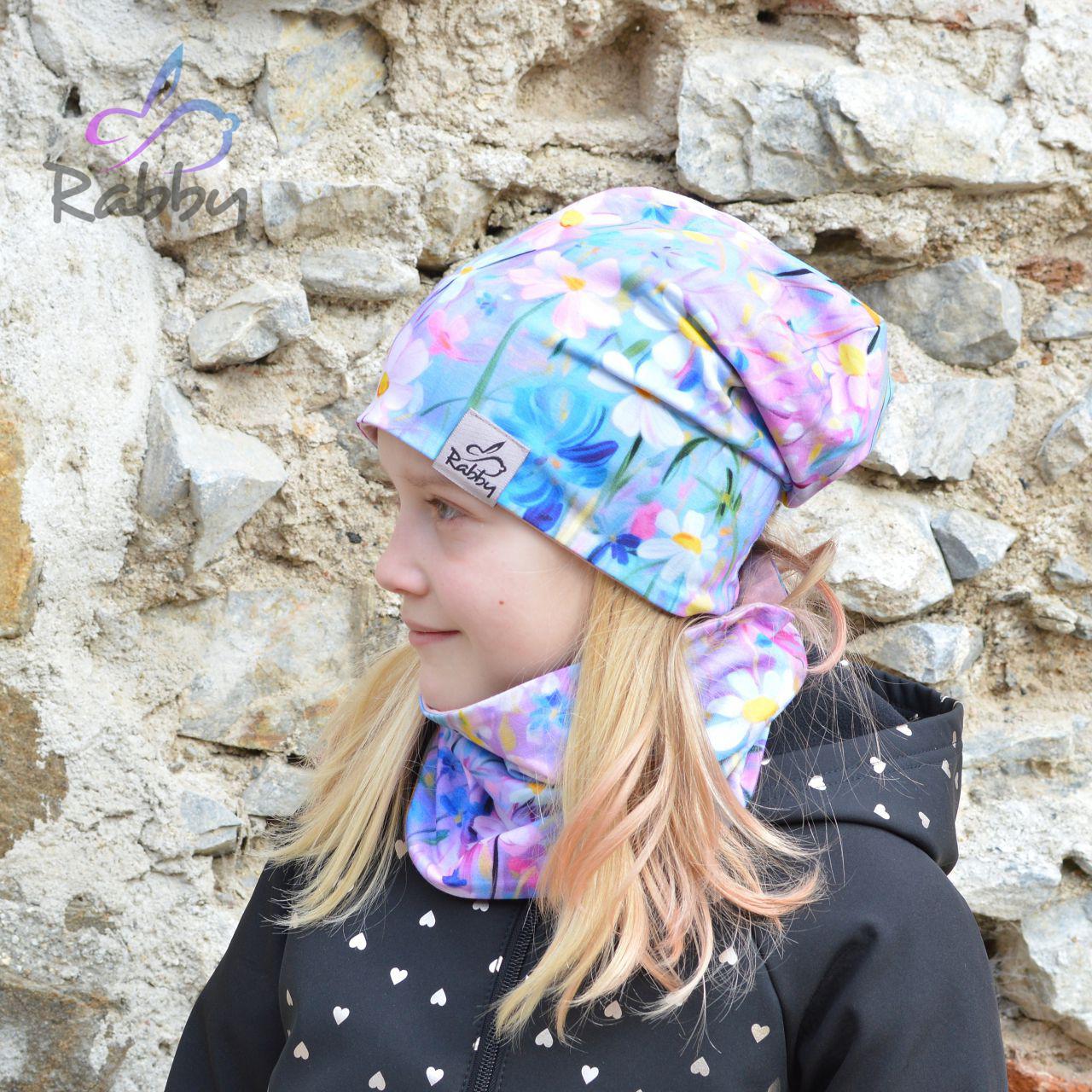 Set homeless čepice a nákrčníku jaro vel. 50 (obvod hlavy 49-52 cm)