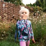 Mikina s oušky rozkvetlý les vel. 92