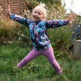 Mikina s oušky rozkvetlý les vel. 128