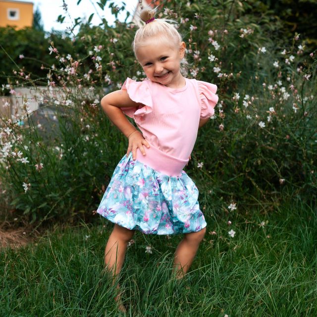 Balonová sukně lístky na mintu vel. 1-3 roky