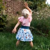 Balonová sukně zimní květy vel. 8-10 let