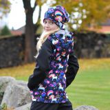Softshellová bunda barevný jednorožec vel. 134