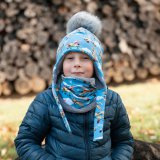 Set zimní ušanky a nákrčníku letadla vel. 52 (obvod hlavy 51-54 cm)