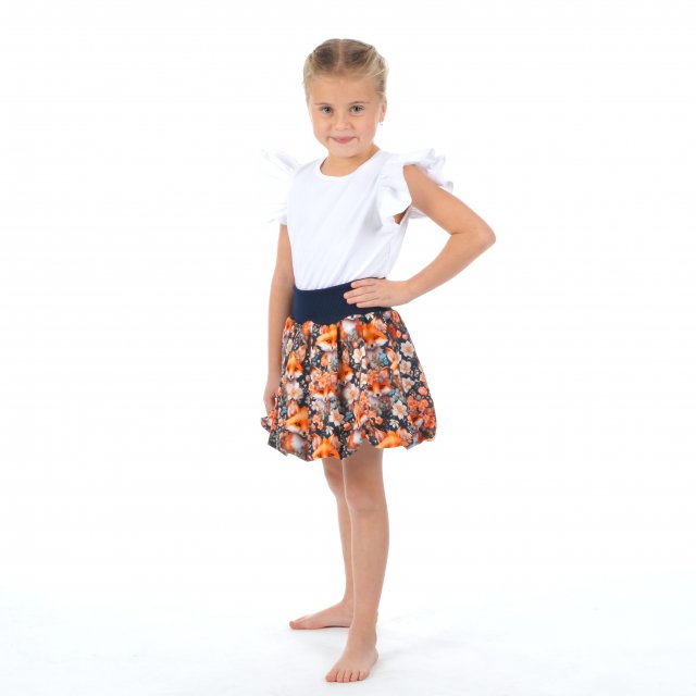 Balonová sukně liška s květy vel. 0-12 měsíců