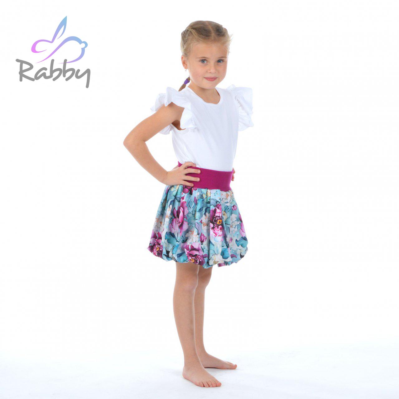 Balonová sukně pivoňky na mintu vel. 6-8 let