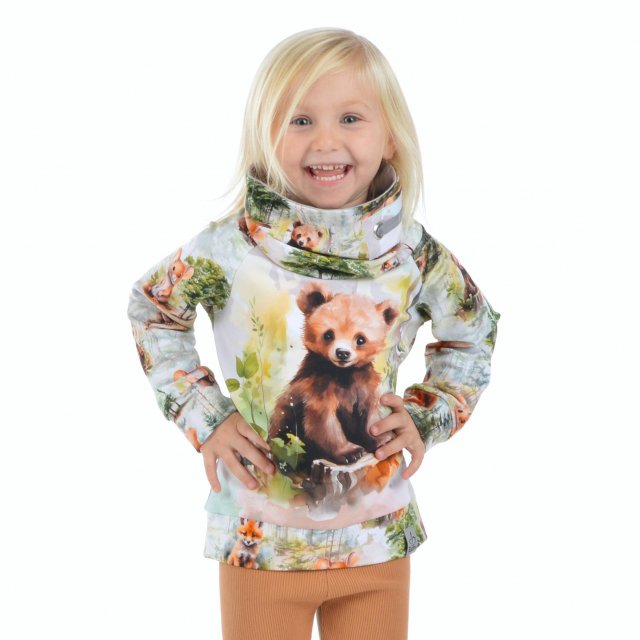 Mikina s vysokým límcem medvídě vel.  92