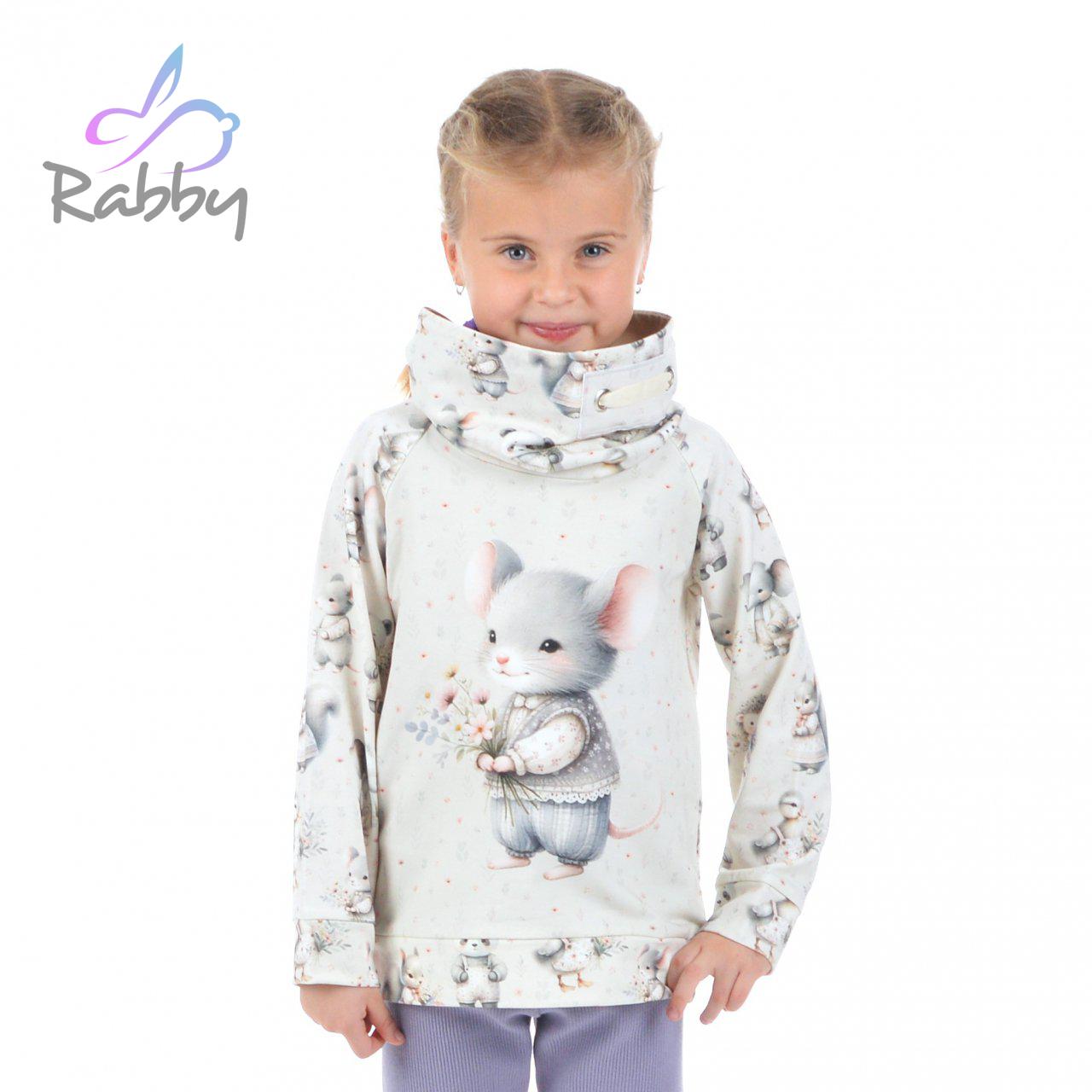 Mikina s vysokým límcem myška vel. 116