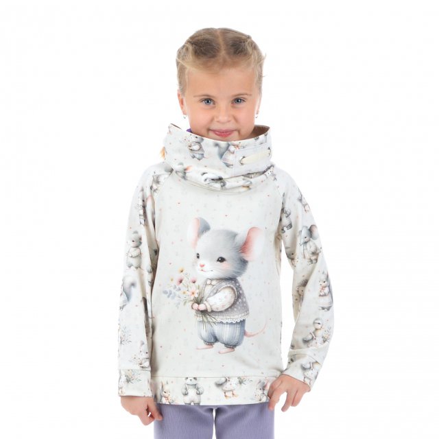 Mikina s vysokým límcem myška vel. 116