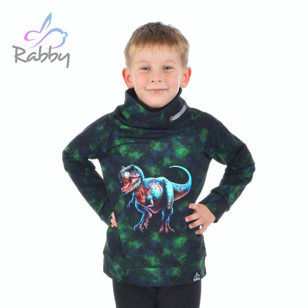 Mikina s vysokým límcem dino T-Rex vel. 128