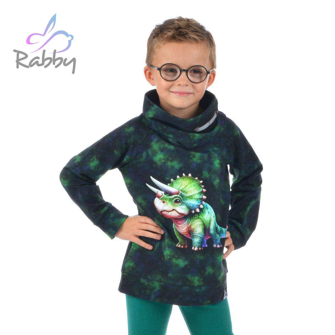 Mikina s vysokým límcem dino vel. 122