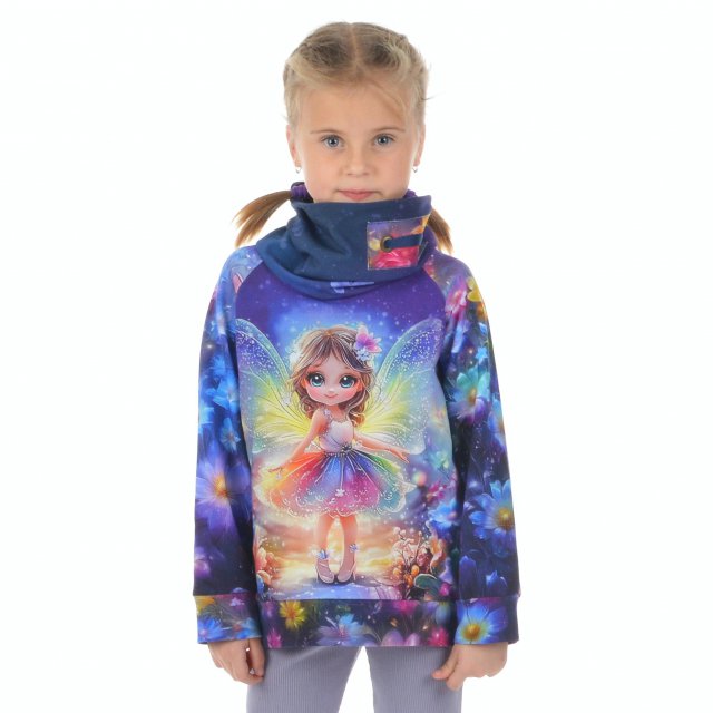 Mikina s vysokým límcem víla vel. 104