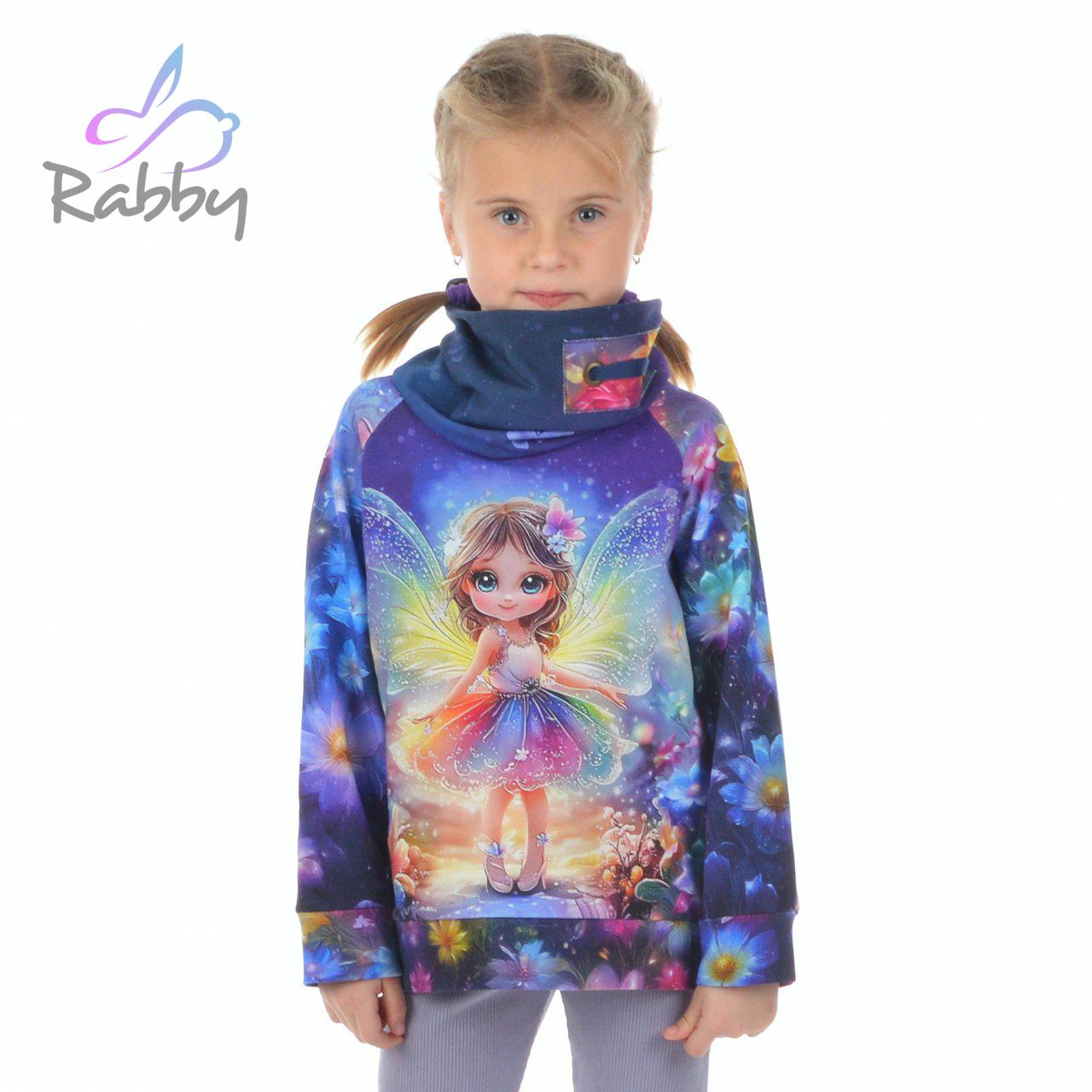 Mikina s vysokým límcem víla vel. 116