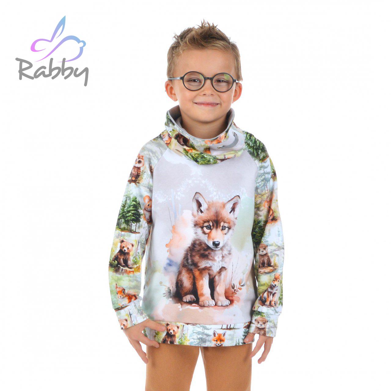 Mikina s vysokým límcem vlče vel. 134