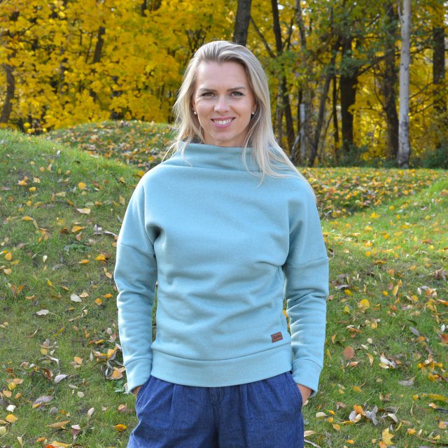 Dámská mikina elegance třpyt mint vel. 34