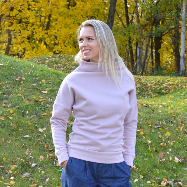 Dámská mikina elegance třpyt růžová vel. 34