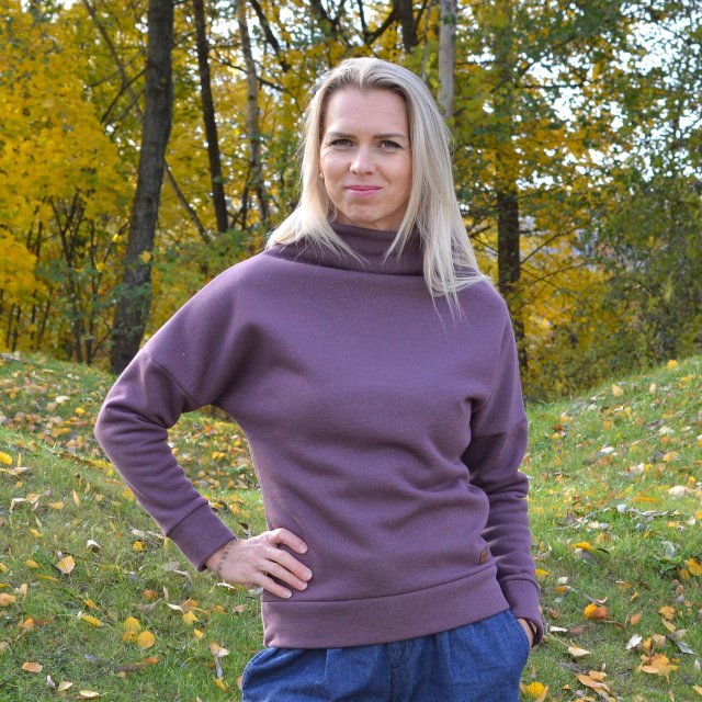 Dámská mikina elegance třpyt mauve vel. 34