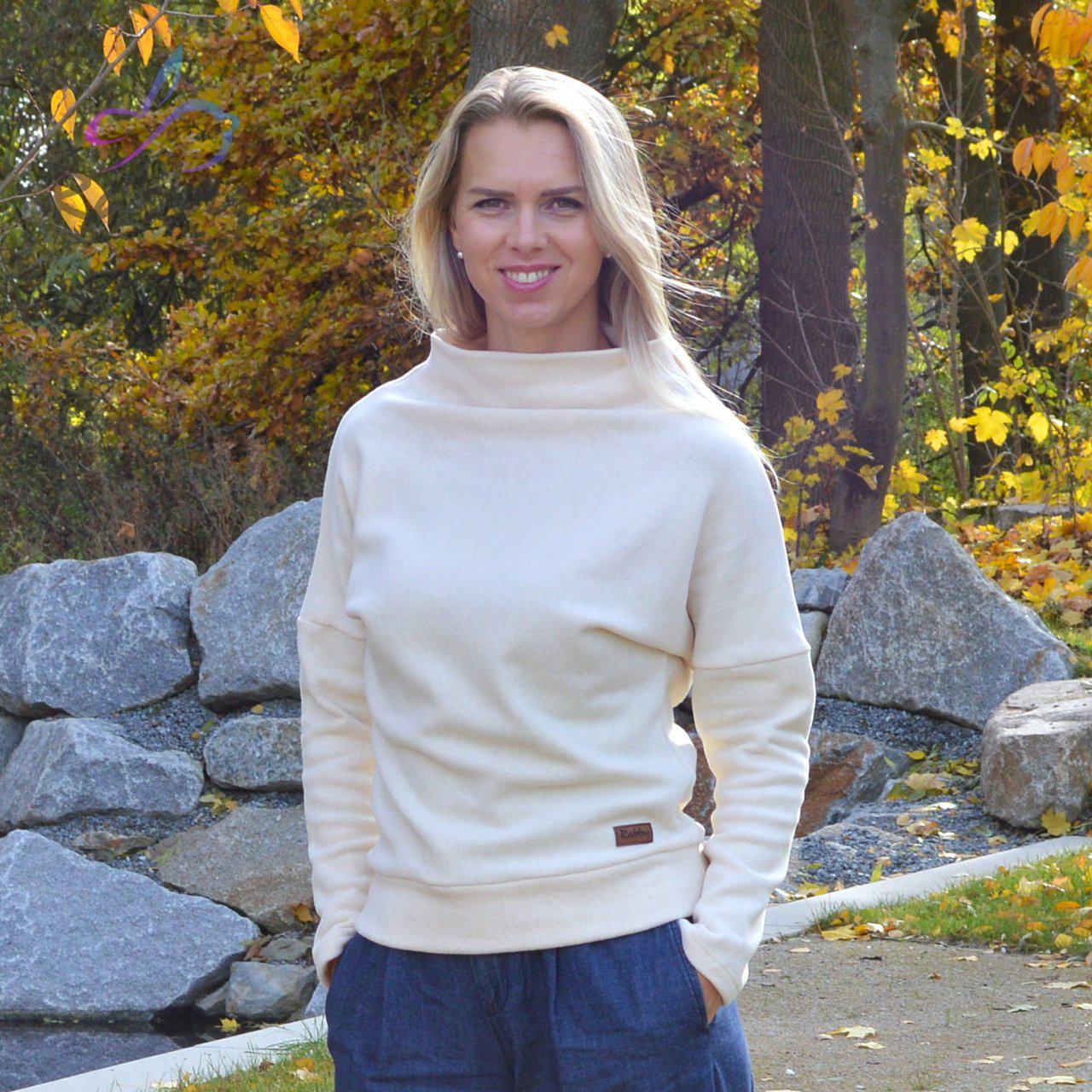 Dámský svetr elegance smetana vel. 42