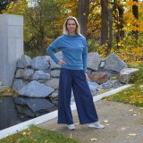 Dámský svetr elegance modrošedá vel. 44