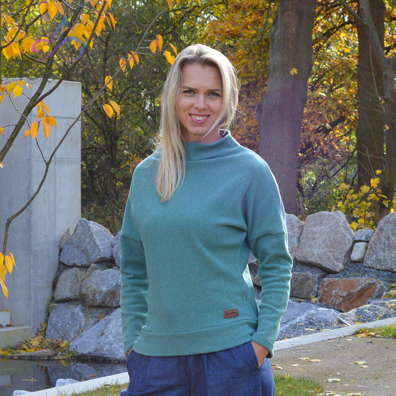 Dámský svetr elegance máta vel. 42