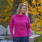 Dámský svetr elegance malina vel. 38