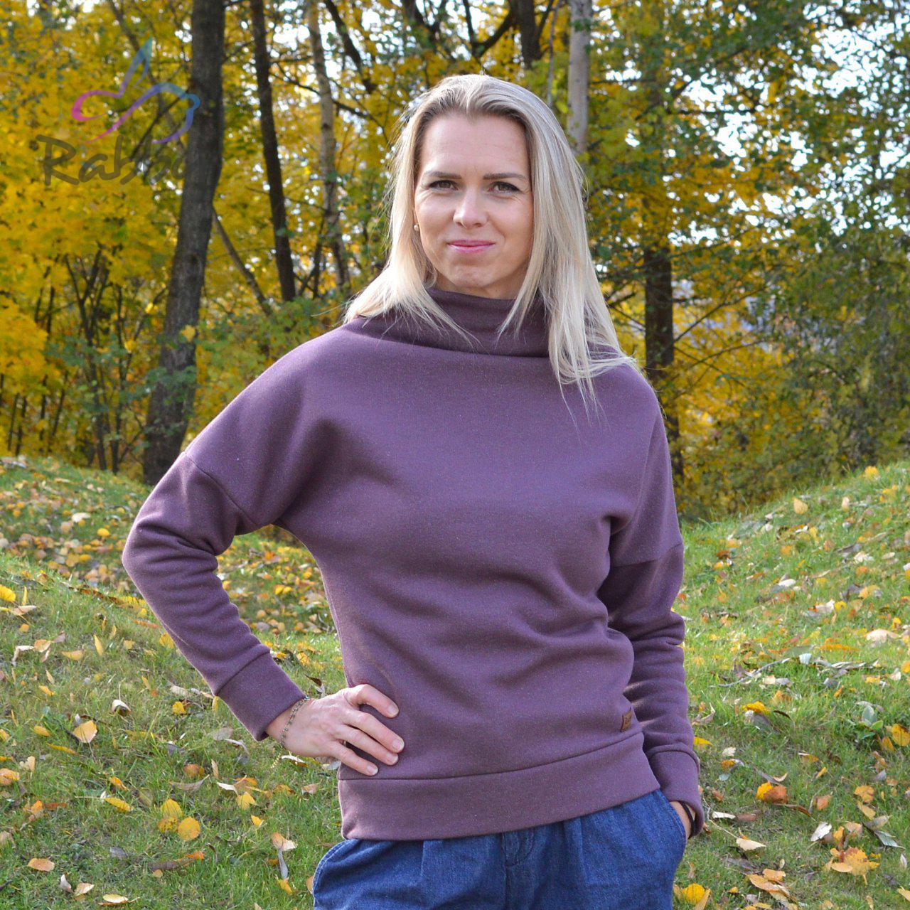 Dámská mikina elegance třpyt mauve vel. 42