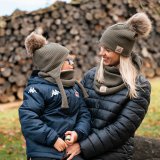 Dámská zimní čepice khaki pletenina vel. 55 (obvod hlavy 54-57 cm)